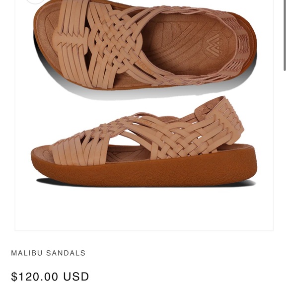 Malibu canyon sandals, Tan leather, new in box, super comfortable sole - Picture 3 of 8